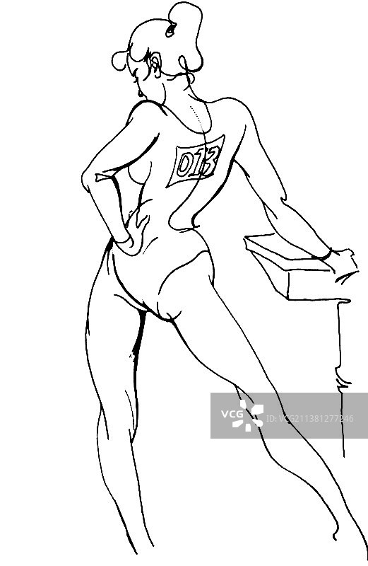 运动间隙 （电视默写）     纸本300克白卡纸：   创作时间：1987年6月29日图片素材