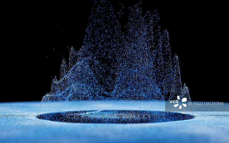 抽象舞动的粒子3D渲染图片素材