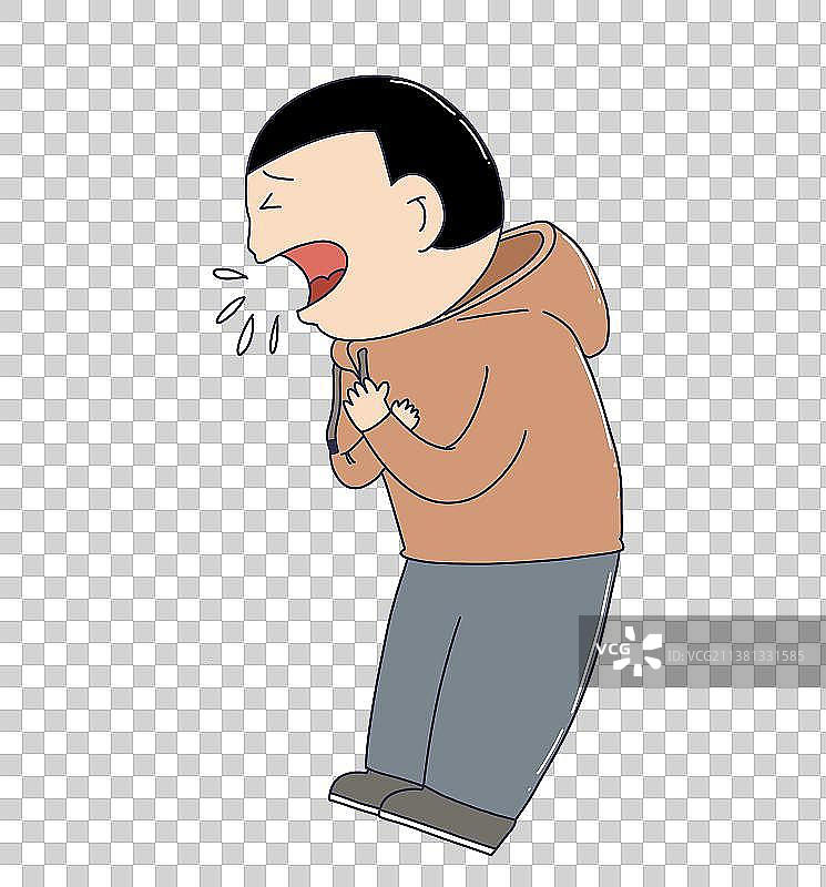 元素：咳嗽的人物图片素材