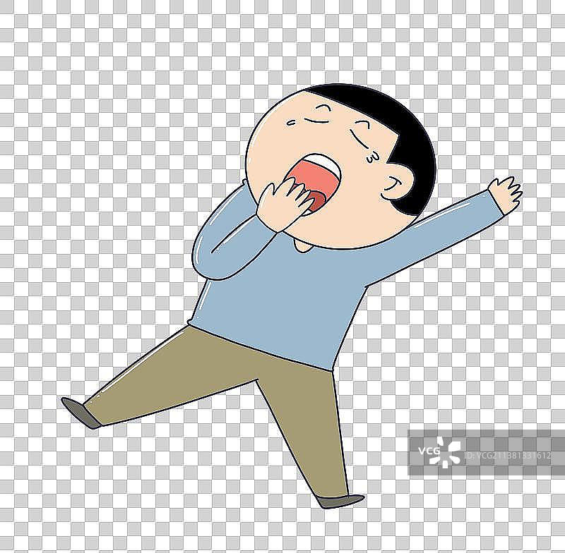 元素：打哈欠的人物图片素材