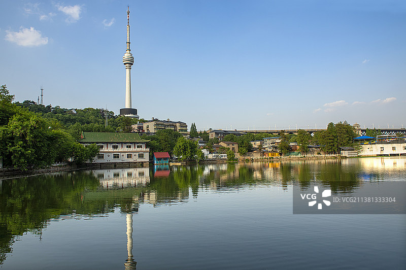 湖北武汉，龟山电视塔，武汉电视塔。图片素材