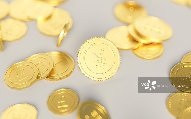 掉落着的,金币,硬币,货币,黄金图片素材