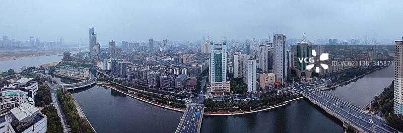 南昌 地标航拍 滕王阁 东湖区 中山桥 南昌博物馆图片素材