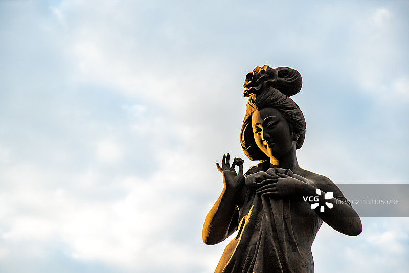 杨贵妃雕塑图片素材