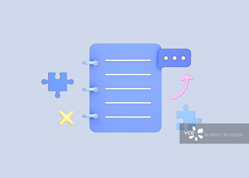 办公记事本模型图片素材