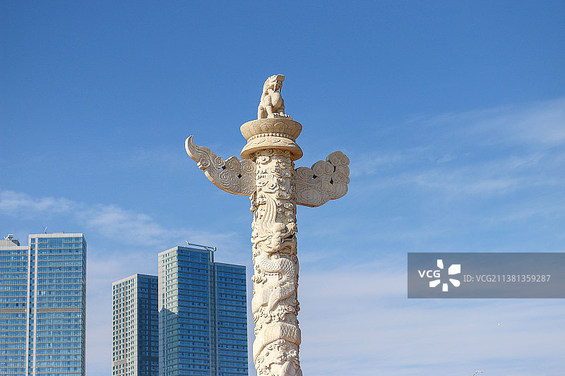 星海广场上的华表图片素材