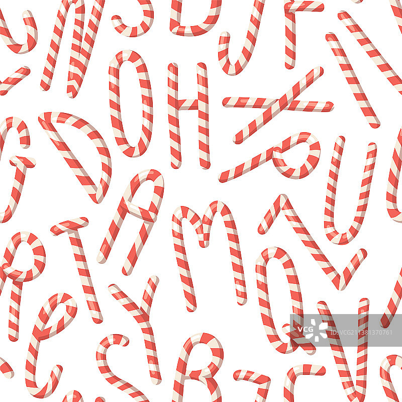 手绘卡通圣诞节糖果手杖无缝图案图片素材