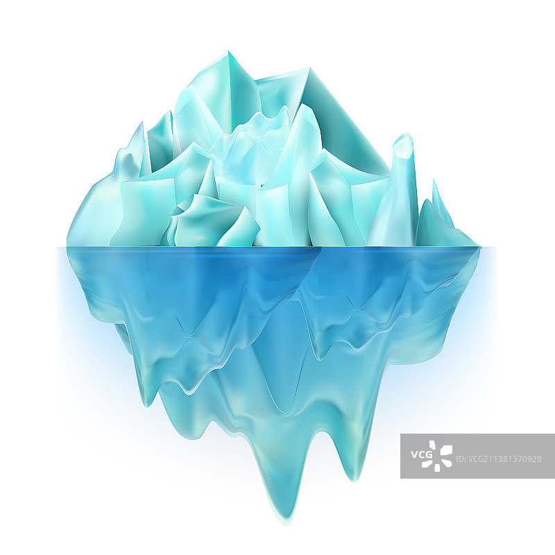 漂浮在海水中的冰川岩石图片素材