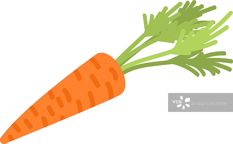 天然胡萝卜图标2.5D风格图片素材