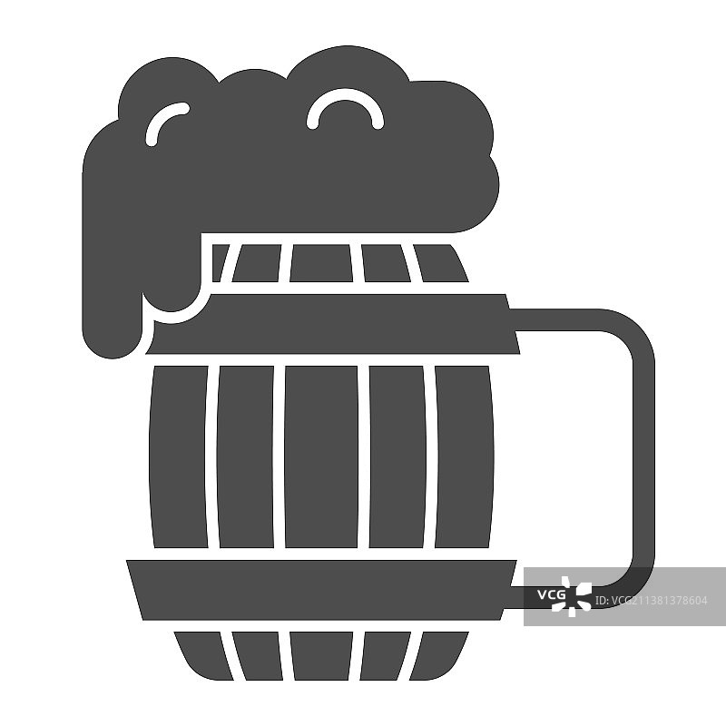 木制啤酒杯图标图片素材