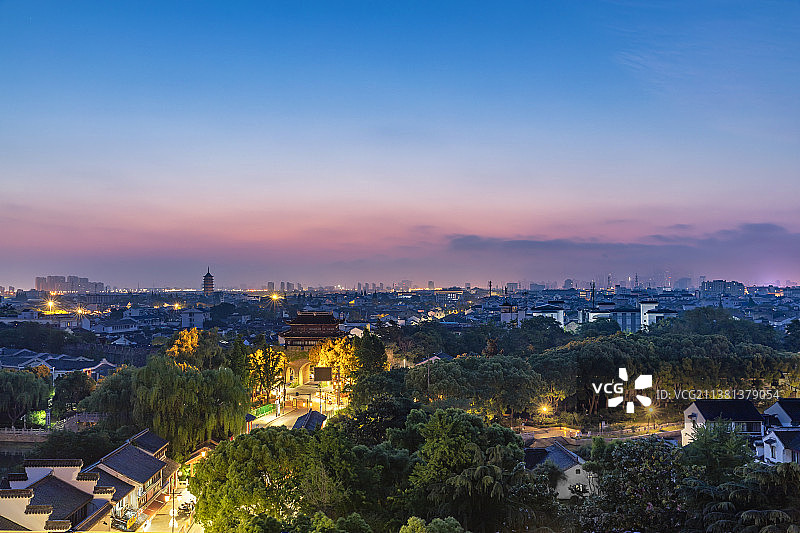 苏州姑苏区阊门古城门图片素材