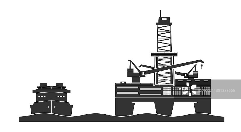 离岸石油平台图片素材
