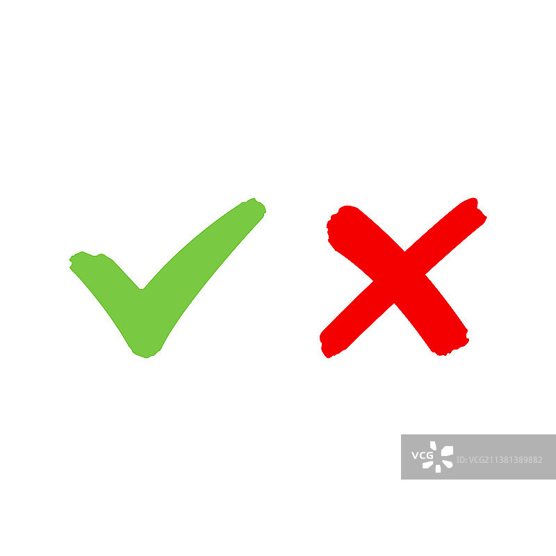 对勾图标和叉号标志图片素材