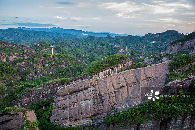 福建省,龙岩市,连城县,冠豸山,竹安寨,天墙图片素材