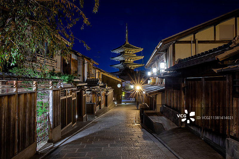 日本京都夜景图片素材