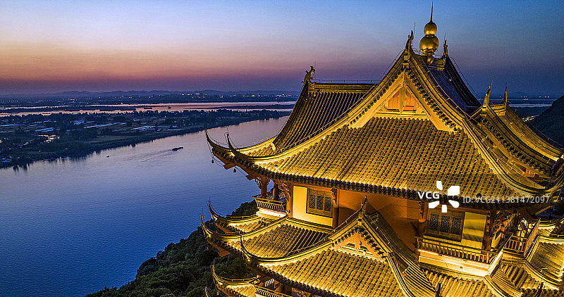 采石三台阁金顶图片素材