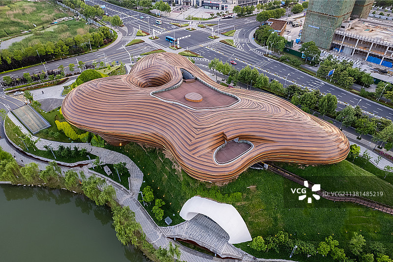 傍晚的溧阳博物馆图片素材