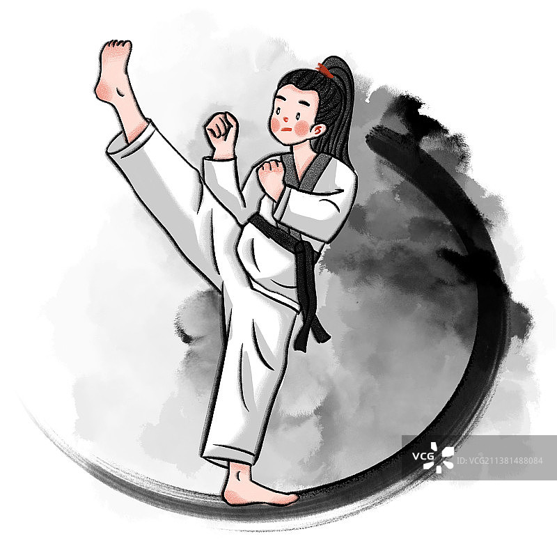 柔道运动员，跆拳道锦标赛图片素材