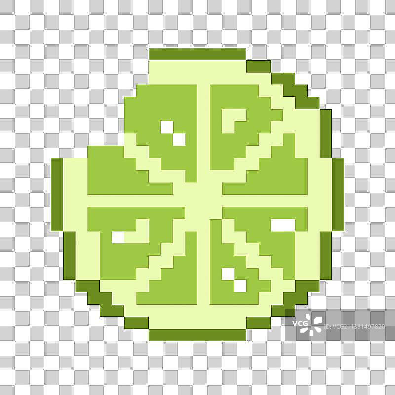 被咬了一口的青柠(透明底)图片素材