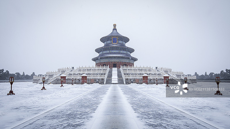 天坛雪景图片素材