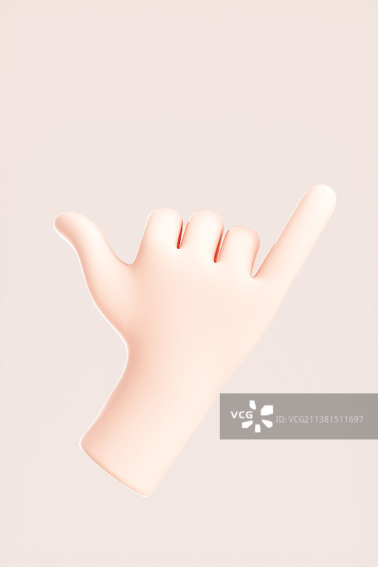 3D渲染的可爱小手图片素材