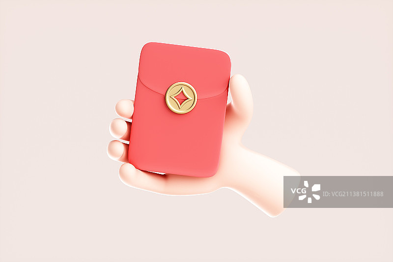 3D渲染的可爱小手与模型图片素材