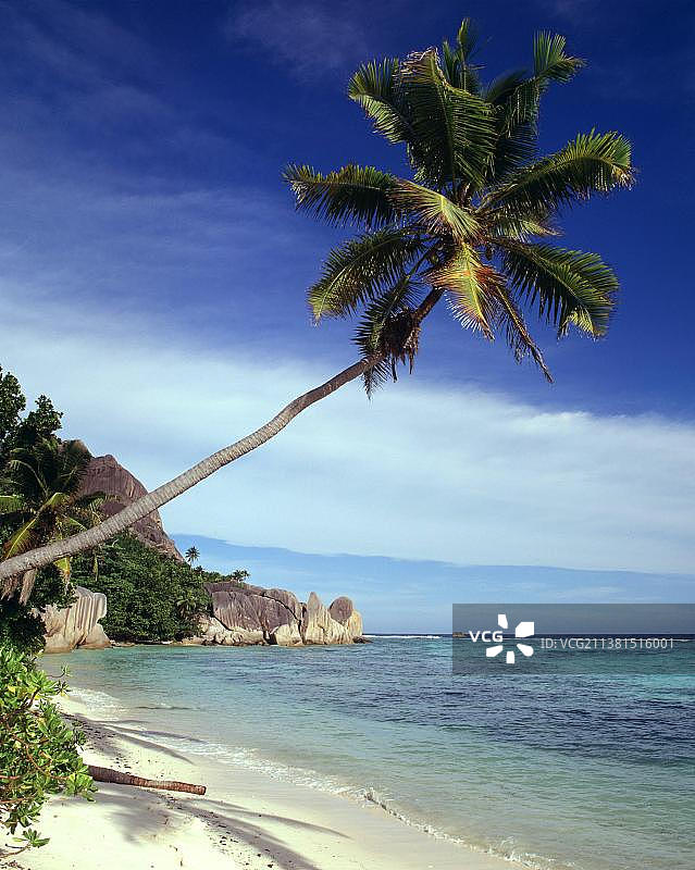热带海滩，拉迪格岛，格兰德安塞，塞舌尔，非洲图片素材
