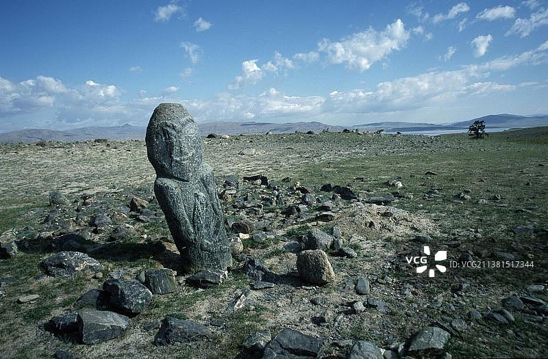 土耳其石匠和持剑武士（5至6世纪）图片素材