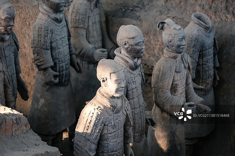 秦始皇兵马俑一号坑部分图片素材