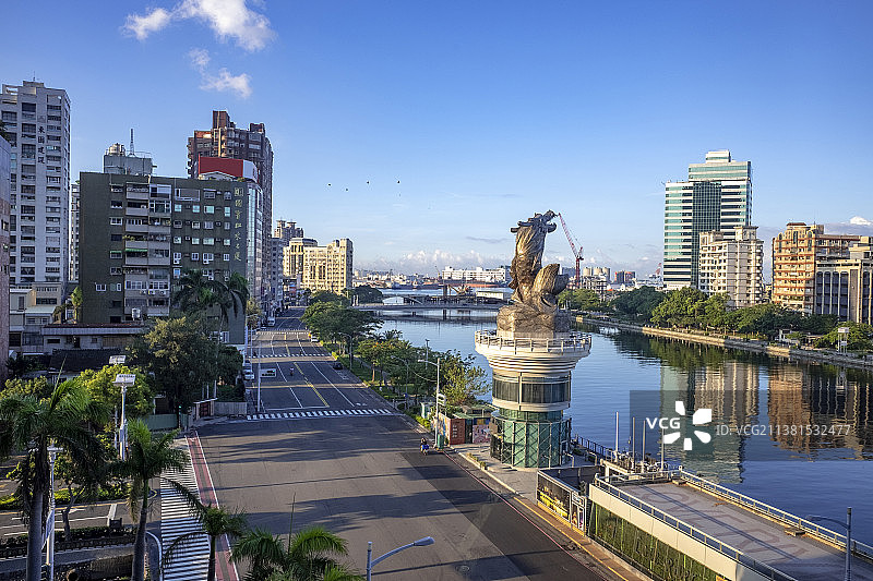 宝岛台湾省高雄市的城市风光图片素材