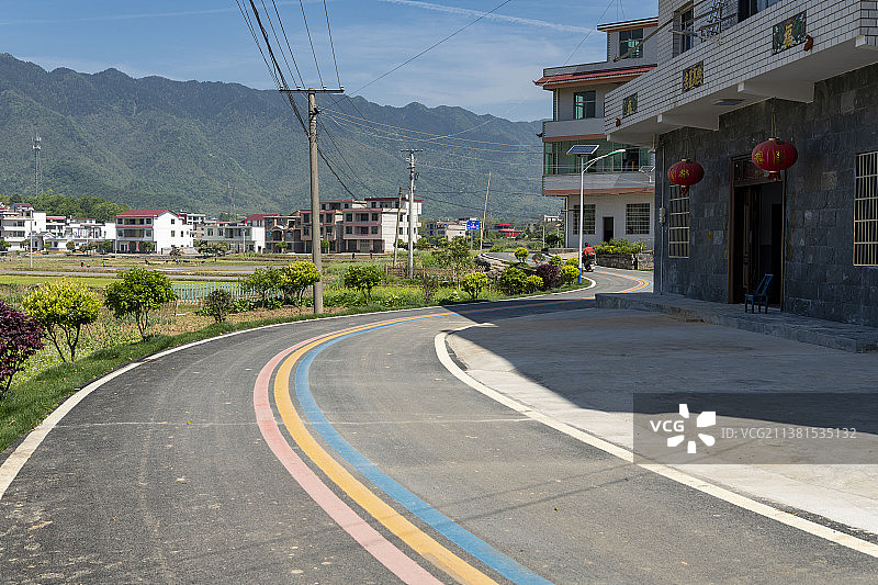 乡村彩虹道路图片素材