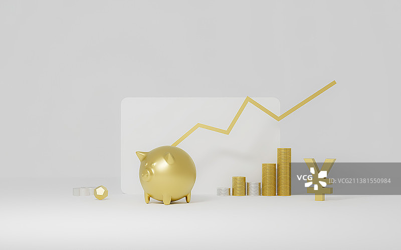 金融市场,股票走势图,小猪金币存钱罐图片素材
