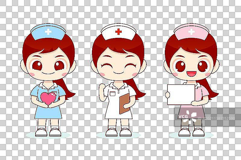 手绘护士卡通人物图片素材