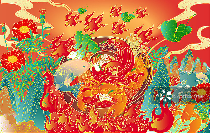 海鲜火锅图片素材