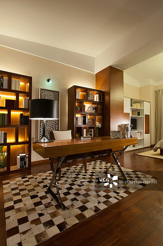 港式室内书房装饰装修图片素材