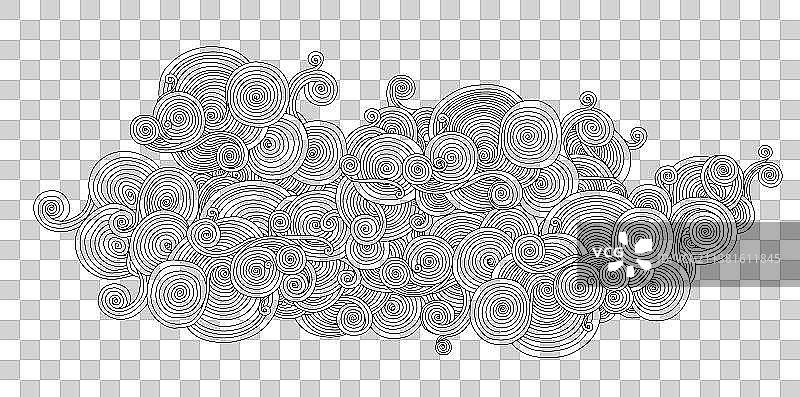 水纹线稿图片素材