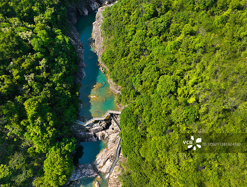 广东省惠州市龙门县永汉镇南昆山国家森林公园三寨谷度假村航拍图片素材