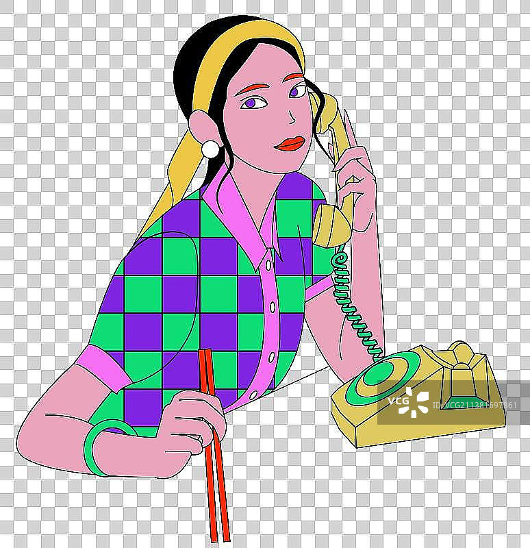 摩登美眉打电话图片素材