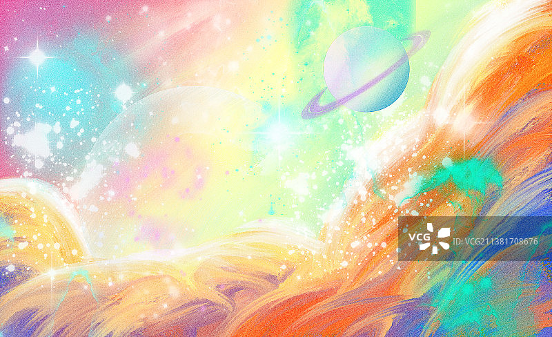 奇幻的星空宇宙背景图片素材