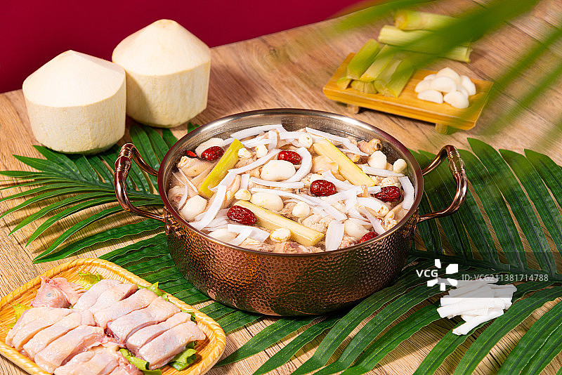 小吃 鸡脚 糯米饭 文昌鸡 拼盘 椰子鸡 甘蔗图片素材