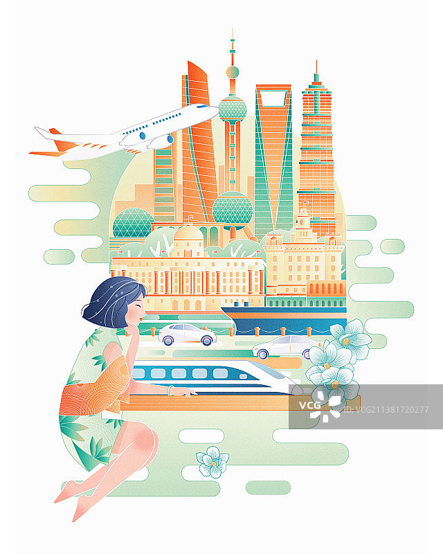 上海风光（肌理）图片素材