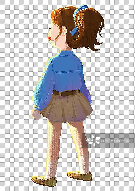 女孩背影图片素材