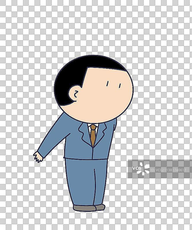 元素：低头的人物图片素材