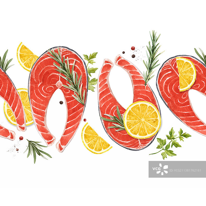 美丽的无缝水彩图案图片素材