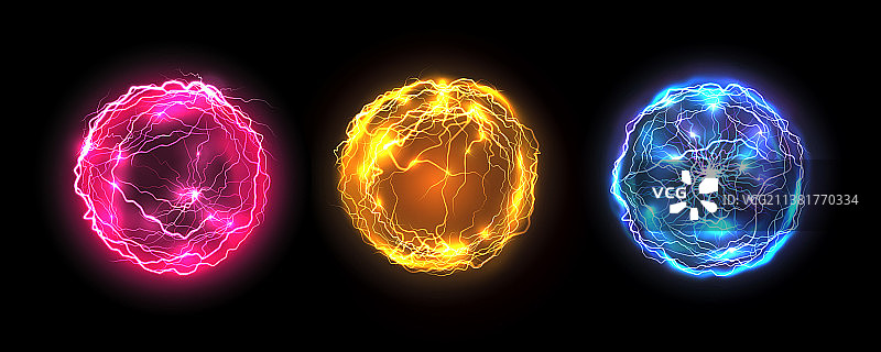能量球等离子球闪电图片素材