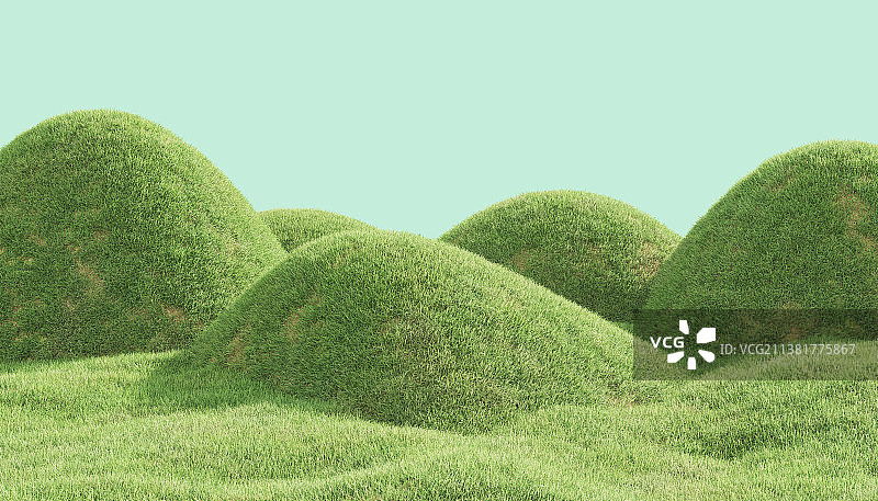 草地3D渲染图片素材