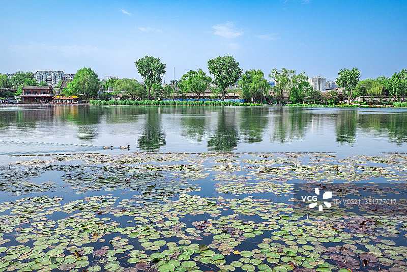 北京西海街景图片素材