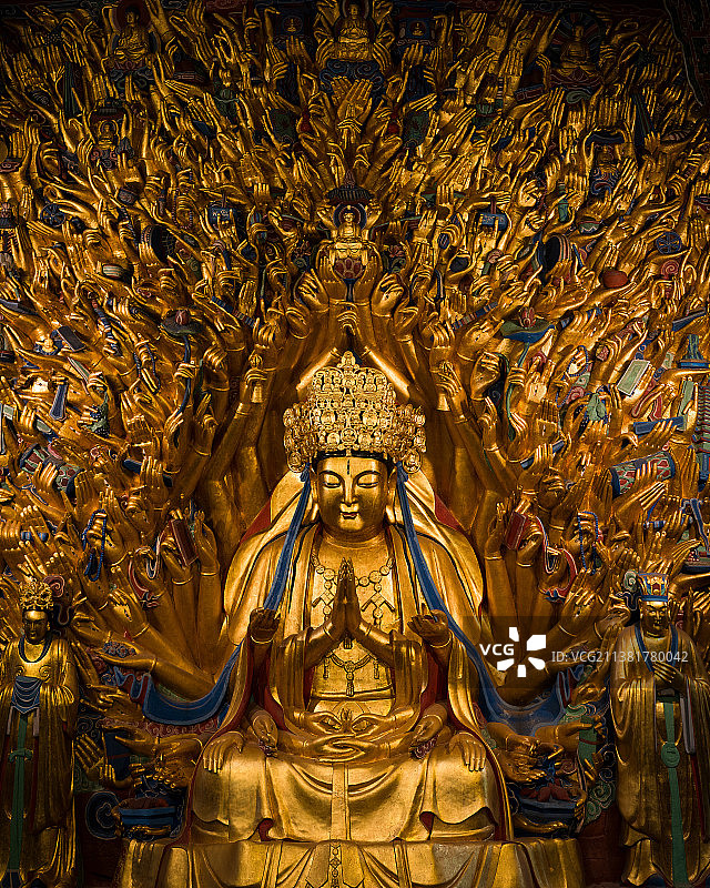 大足石刻千手观音图片素材