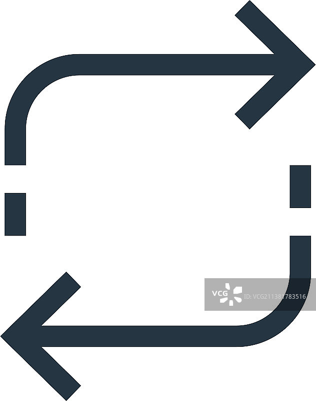 白色背景上的刷新箭头图标图片素材