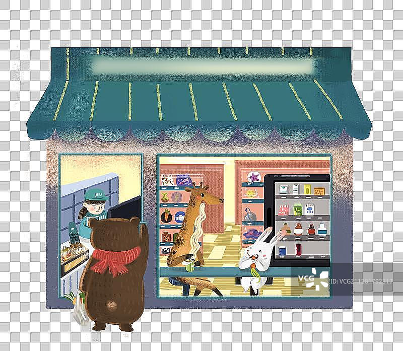 动物便利店图片素材